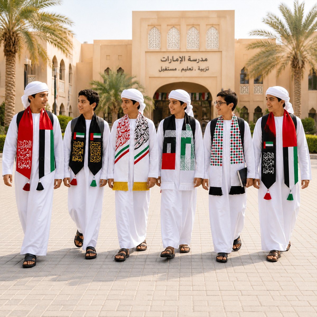 UAE Celebration Satin Scarf
