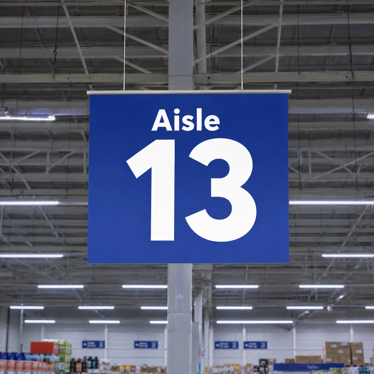 Hanging Aisle Sign Board