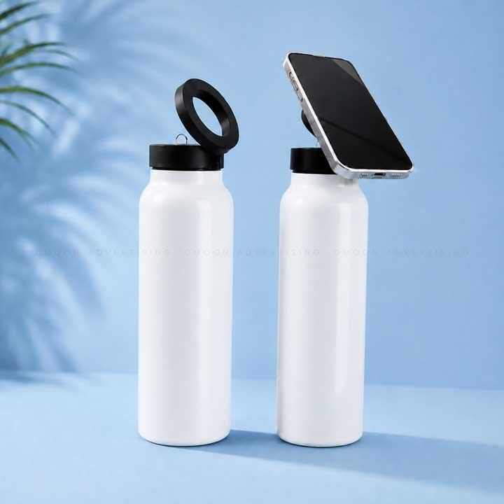 Magnetic Phone Holder Water Bottle