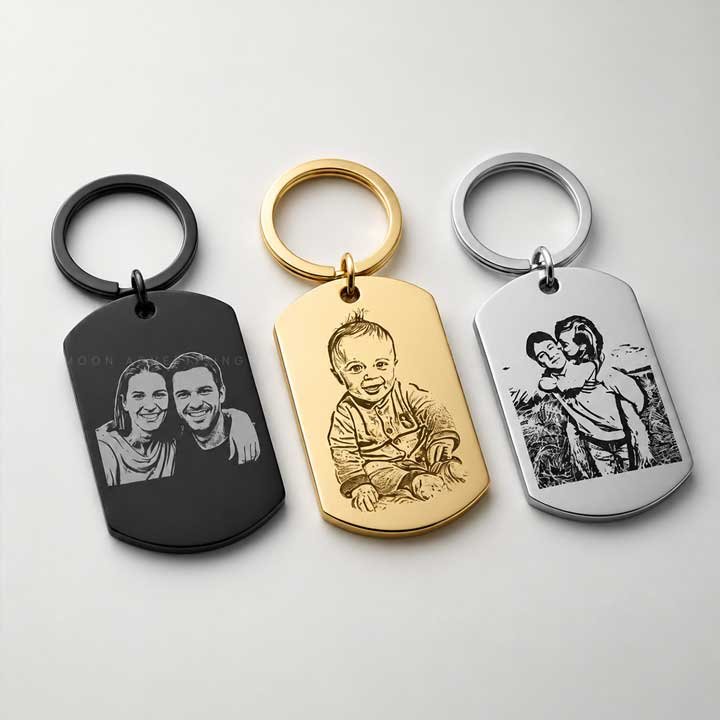 Personalized Metal Photo Keychain