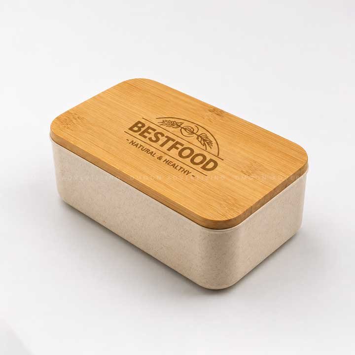 Stainless Steel Lunch Box with Bamboo Lid