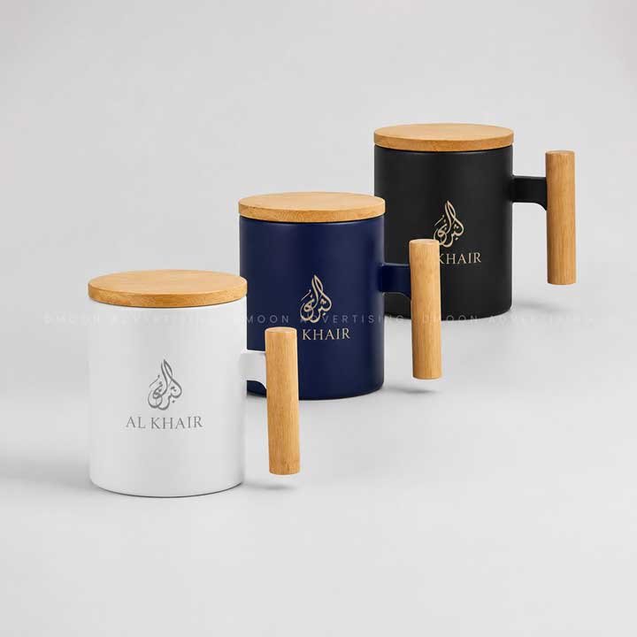 Bamboo Handle Ceramic Mug