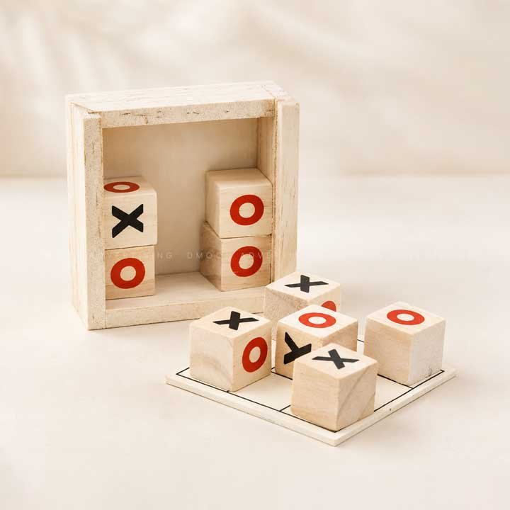 Wooden Tic-Tac-Toe Game