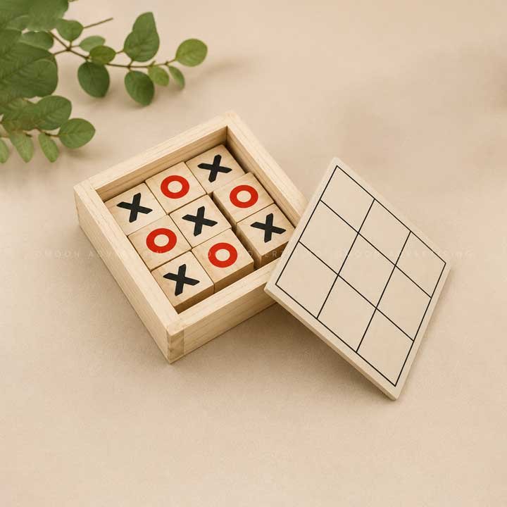 Wooden Tic-Tac-Toe Game