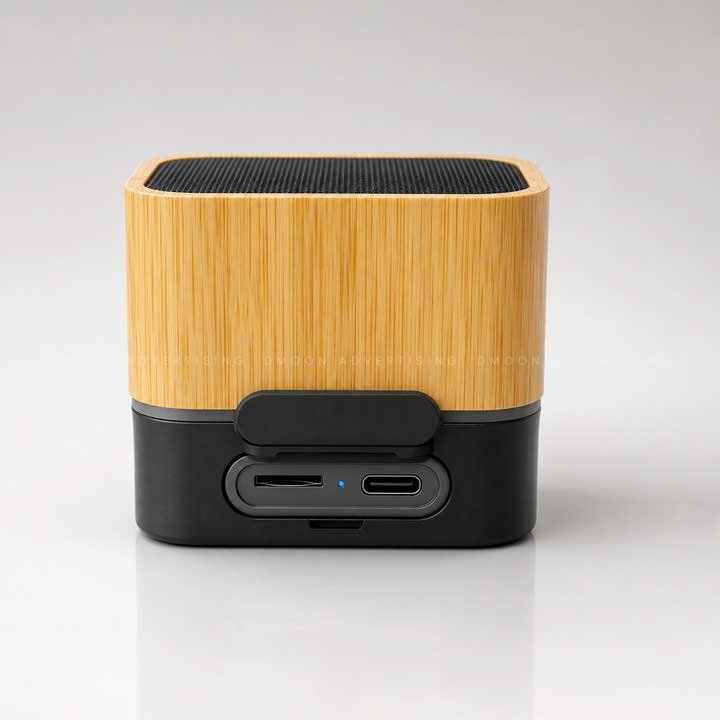 Cube Bamboo Bluetooth Speaker