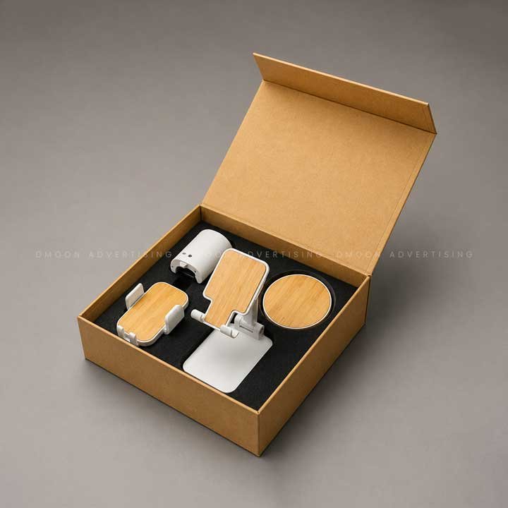 4-in-1 Bamboo Wireless Tech Gift Set