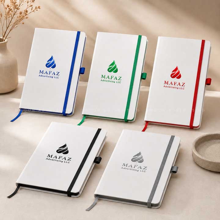 Hardcover Notebook with Coloured Elastic Band