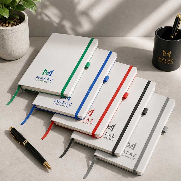 Hardcover Notebook with Coloured Elastic Band