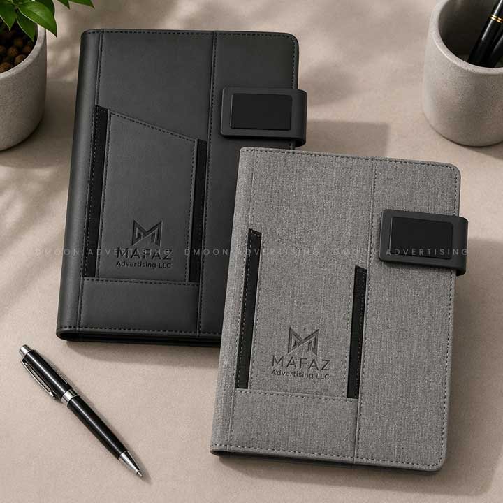 Premium Fabric-Covered Executive Notebook